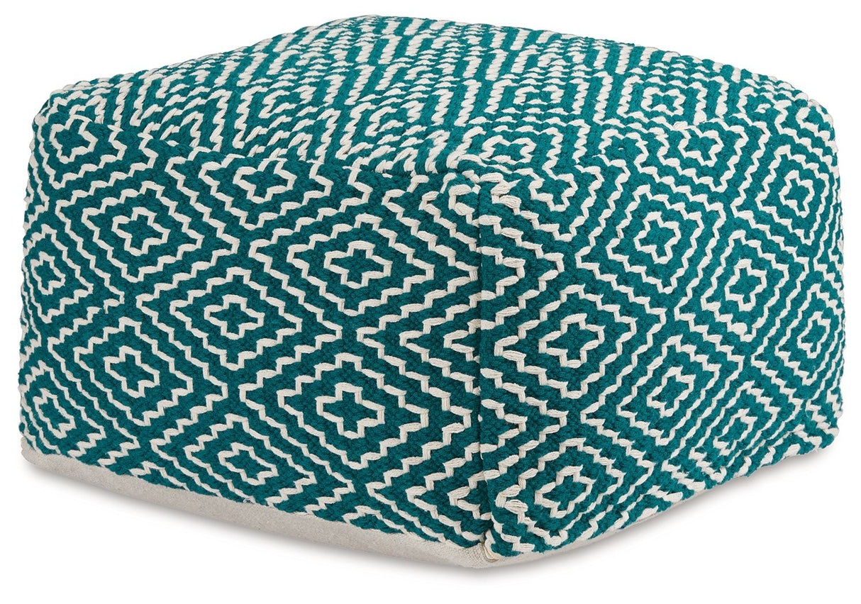 Brynnsen - Pouf Light Blue by Signature Design by Ashley® | Bel Furniture
