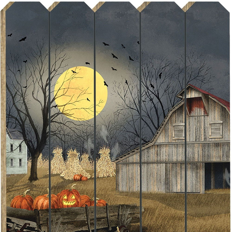 Spooky Harvest Moon 1 Unframed Print Wall Art - Orange