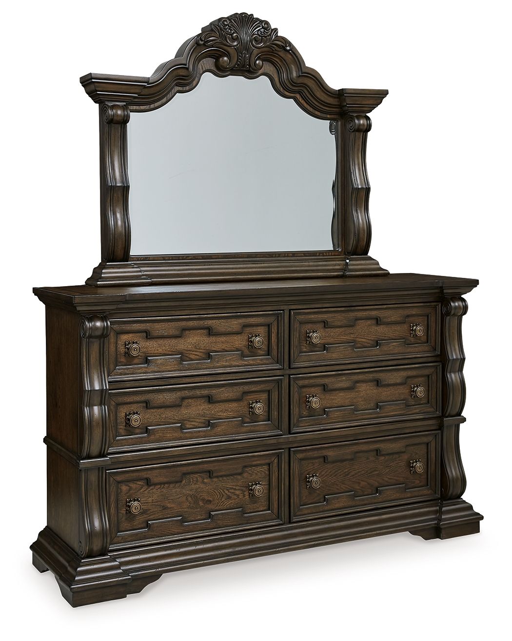 Maylee - Dark Brown - Dresser And Mirror by Signature Design by Ashley® | Bel Furniture
