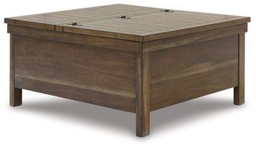 Moriville - Grayish Brown - Lift Top Cocktail Table by Signature Design by Ashley® | Bel Furniture