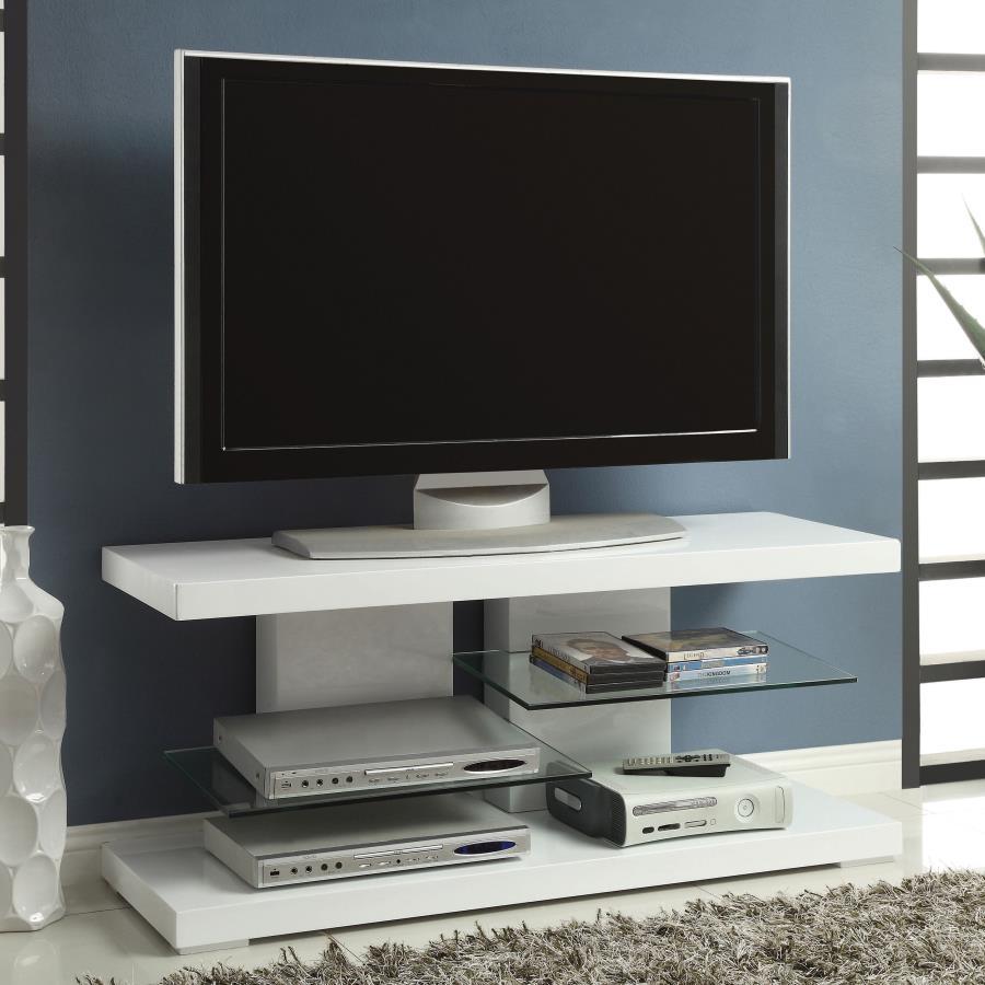 Cogswell - 2-Shelf TV Console - Glossy White