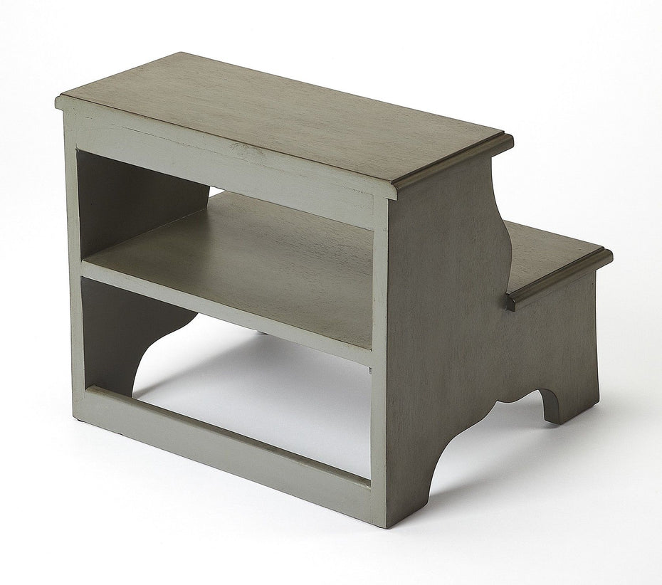 Handcrafted Step Stool - Silver Satin