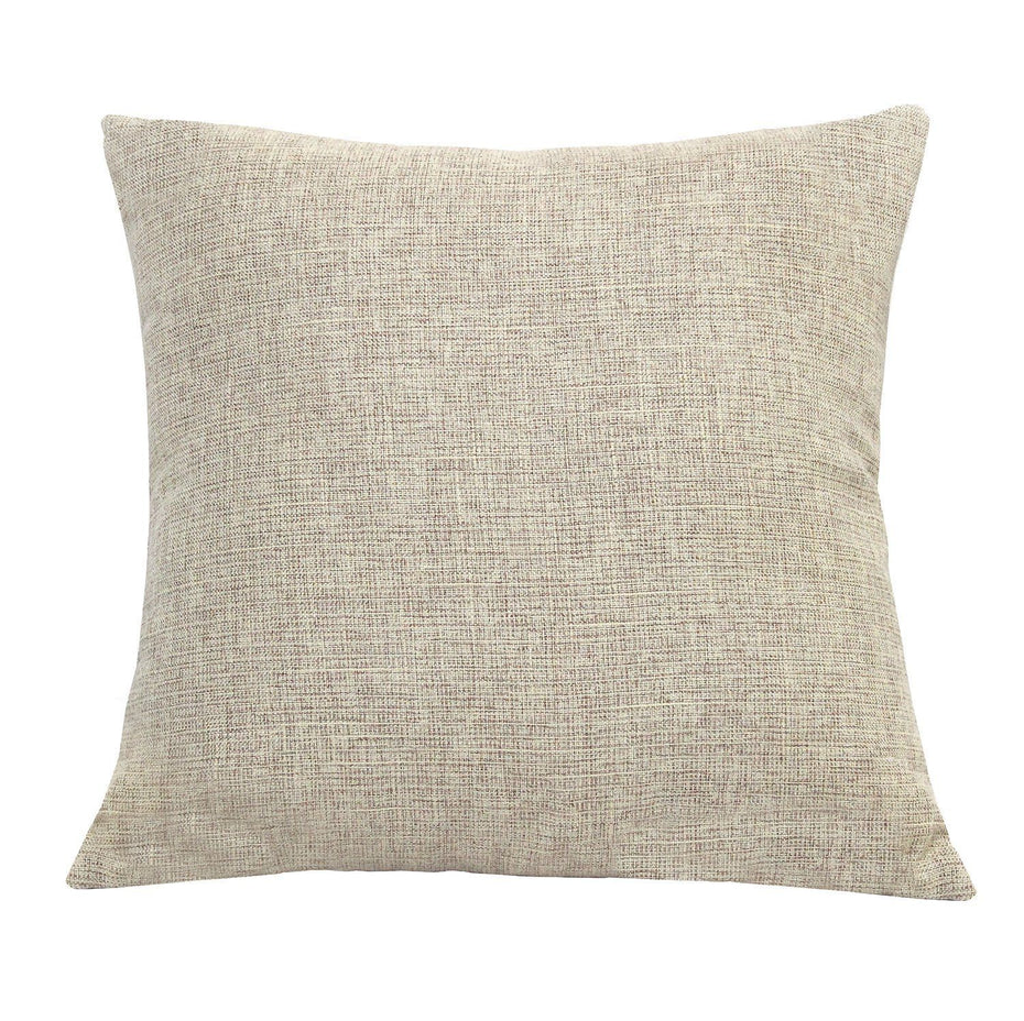 Square Accent Pillow - Beige - Tweed