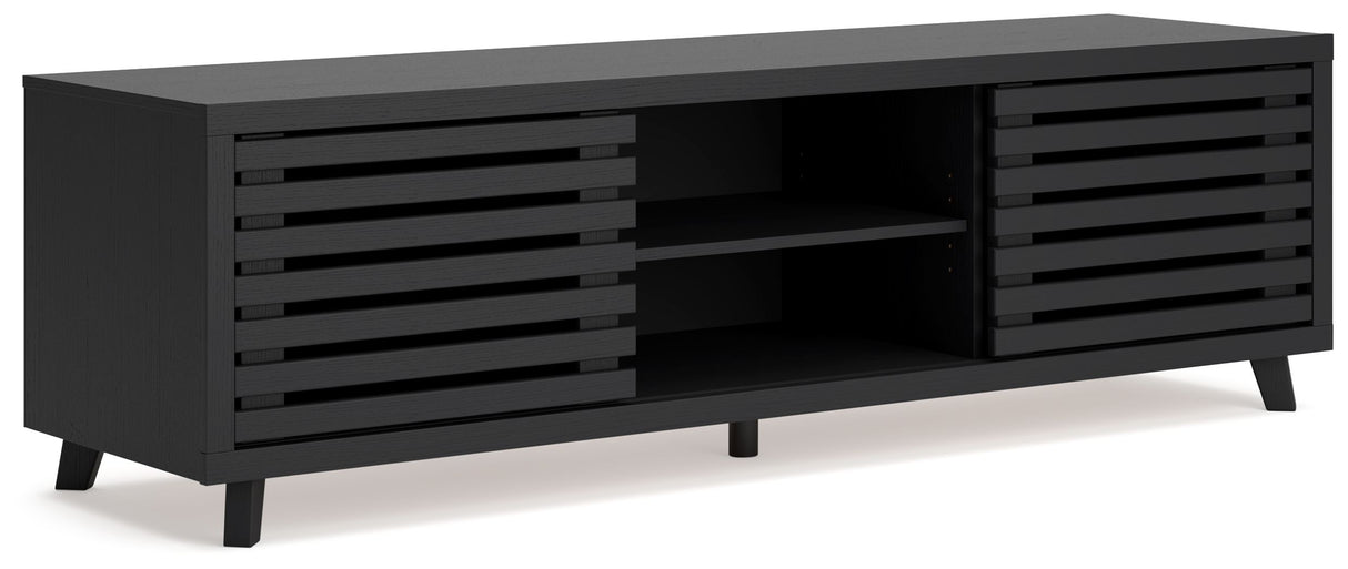 Danziar - Black - Extra Large TV Stand by Signature Design by Ashley® | Bel Furniture