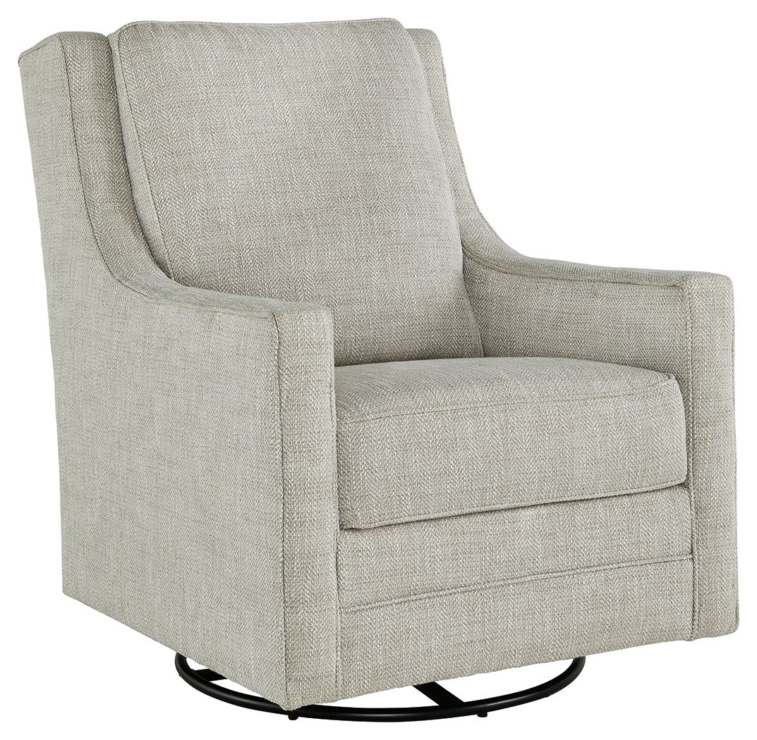 Kambria - Fog - Swivel Glider Accent Chair by Signature Design by Ashley® | Bel Furniture