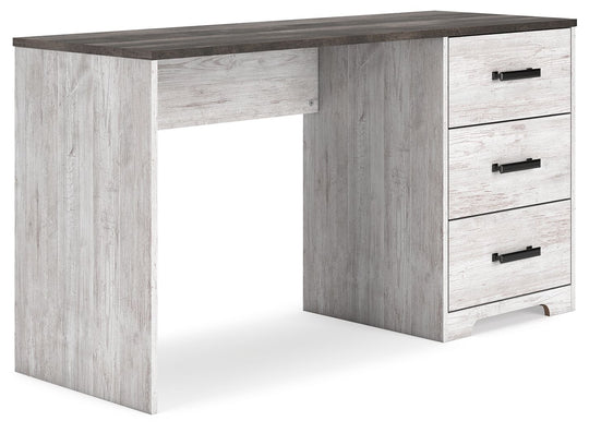 Shawburn - White / Dark Charcoal Gray - Home Office Desk by Signature Design by Ashley® | Bel Furniture