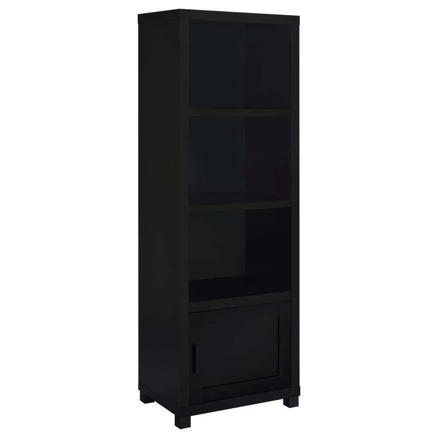 Jupiter - 3-Shelf Engineered Wood Media Tower - Black by Coaster Fine Furniture | Bel Furniture