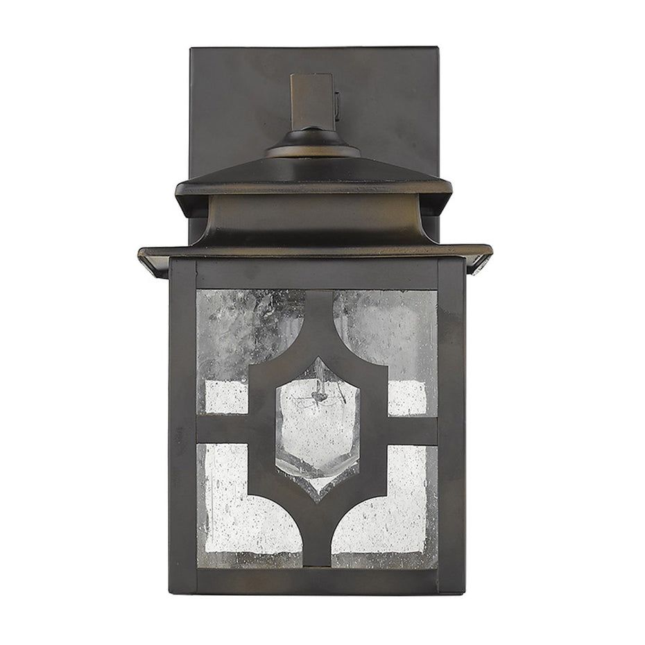 Outdoor Lantern Wall Light - Antique Bronze