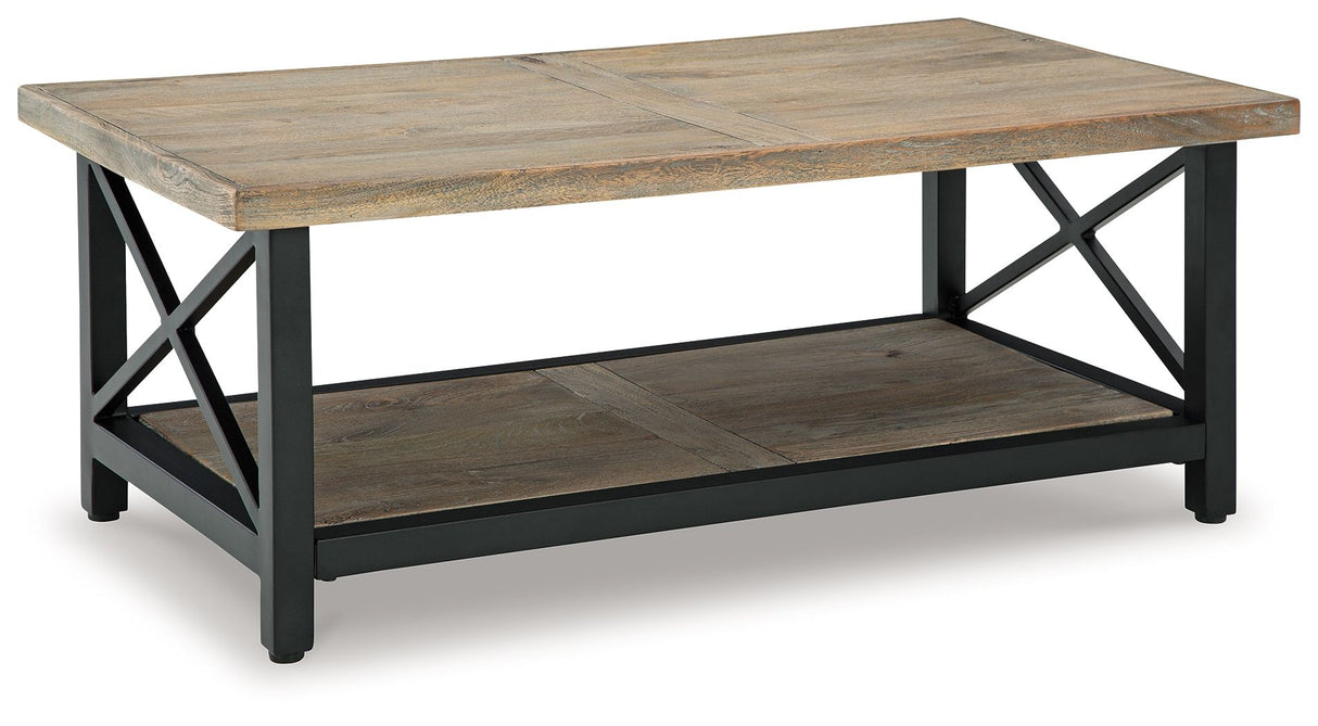 Bristenfort - Brown / Black - Rectangular Cocktail Table by Signature Design by Ashley® | Bel Furniture