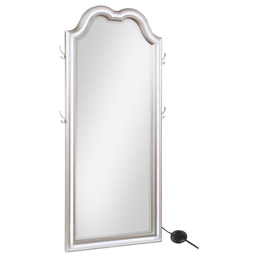 Evangeline - Full Length LED Light Floor Mirror - Silver Oak by Coaster Fine Furniture | Bel Furniture