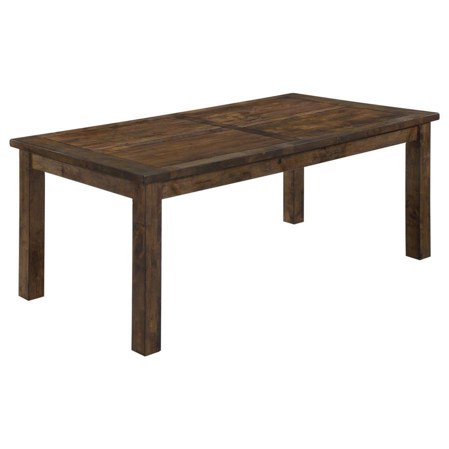 Coleman - Rectangular Dining Table - Rustic Golden Brown by CoasterEveryday | Bel Furniture