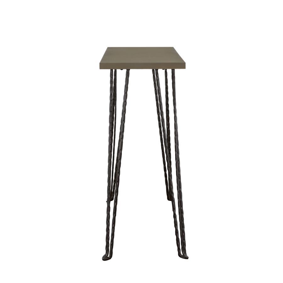 Neville - Rectangular Console Table - Concrete And Black