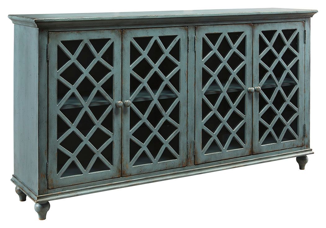 Mirimyn - Antique Teal - Accent Cabinet - Vintage Finish by Signature Design by Ashley® | Bel Furniture