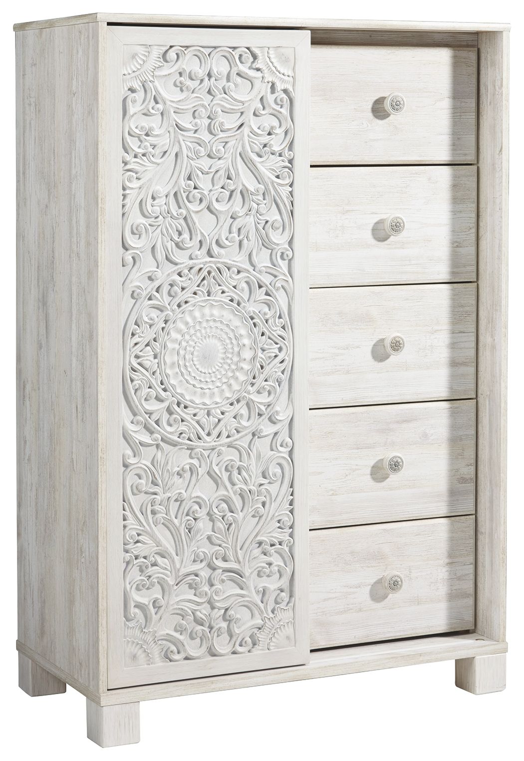 Paxberry - Whitewash - Dressing Chest by Signature Design by Ashley® | Bel Furniture