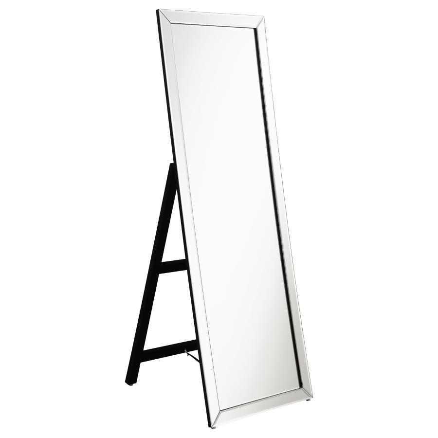 Soline - Framed Standing Floor Mirror - Silver by CoasterEveryday | Bel Furniture