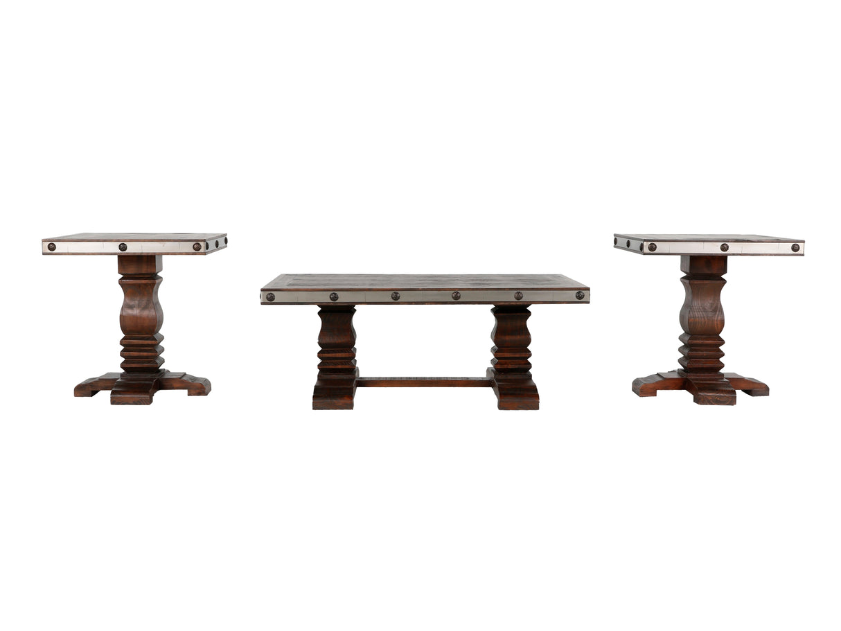 HACIENDA 3 PIECE COFFEE TABLE SET by Mollai Collections | Bel Furniture