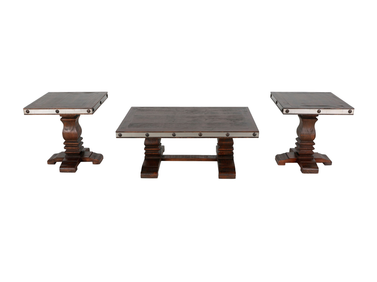 HACIENDA 3 PIECE COFFEE TABLE SET by Mollai Collections | Bel Furniture