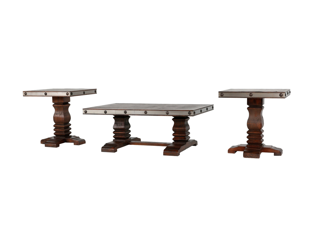 HACIENDA 3 PIECE COFFEE TABLE SET by Mollai Collections | Bel Furniture
