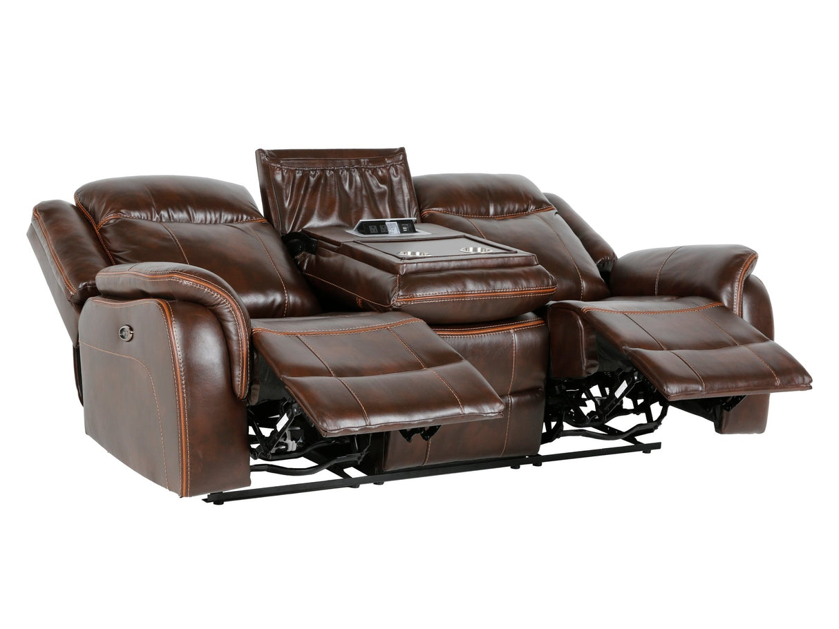 3 Piece Living Room Set: Power Reclining Sofa, Power Reclining Chair, Stationary Loveseat by Sara Collections | Bel Furniture