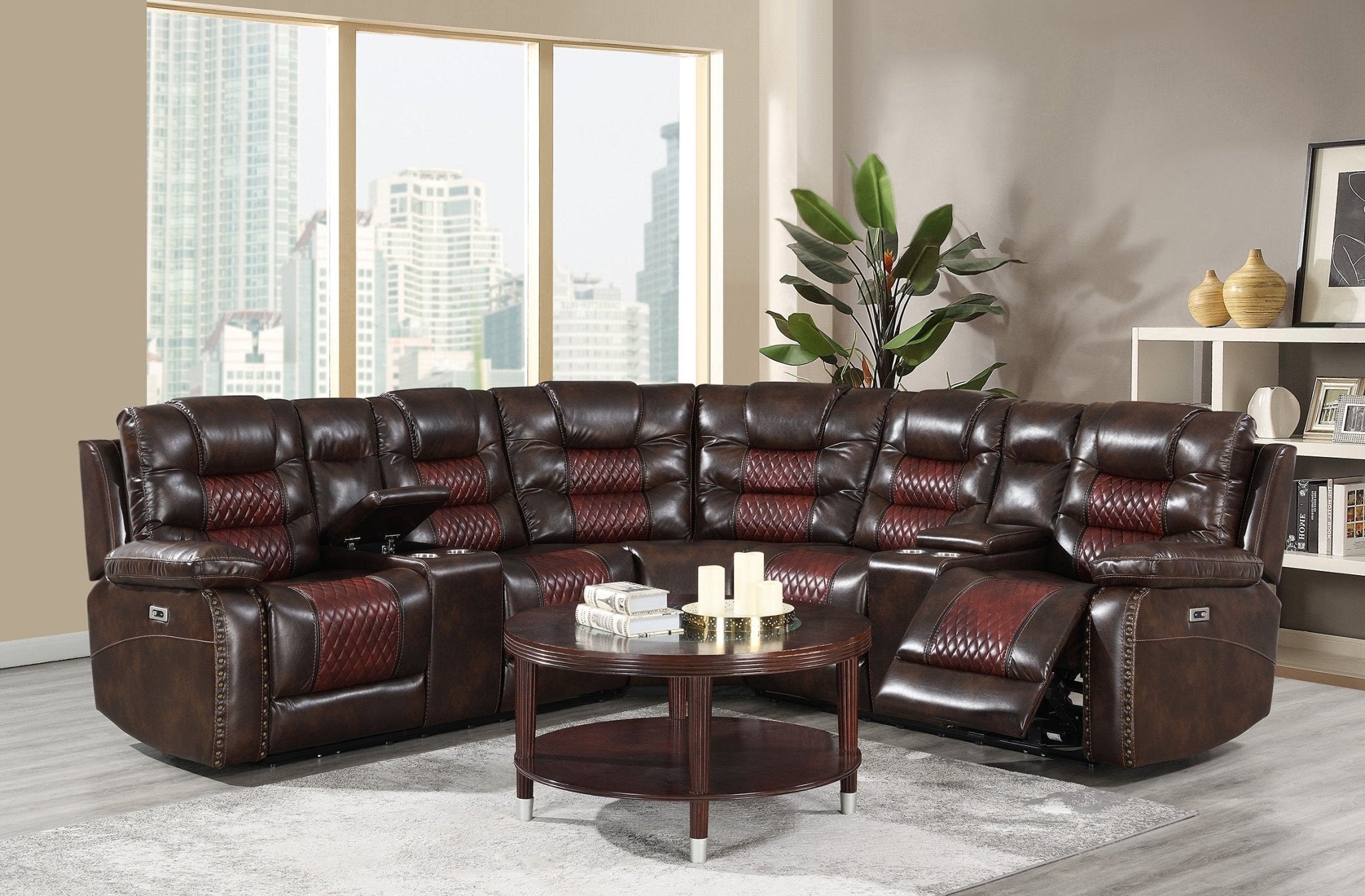 Power Reclining Sectional Couch