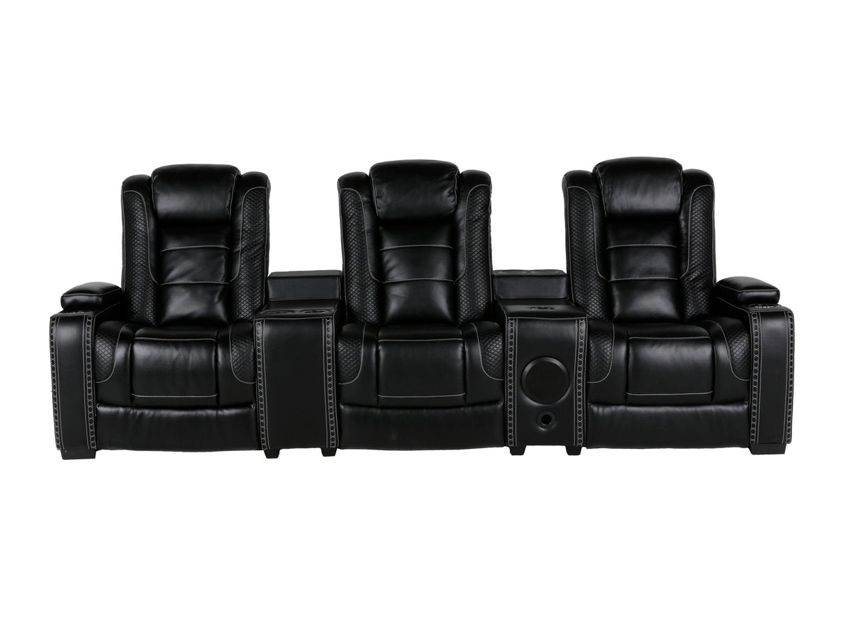3-Piece Power Recline Home Theater Seating by Sara Collections | Bel Furniture