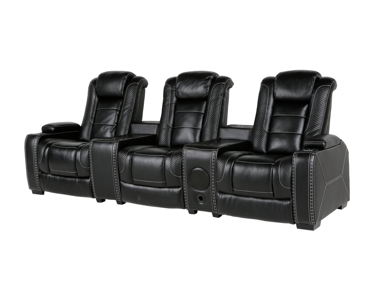 3-Piece Power Recline Home Theater Seating by Sara Collections | Bel Furniture