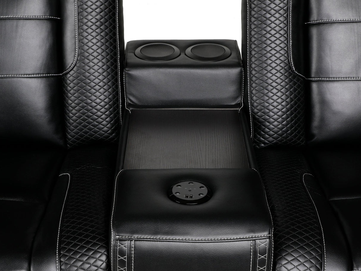 3-Piece Power Recline Home Theater Seating by Sara Collections | Bel Furniture