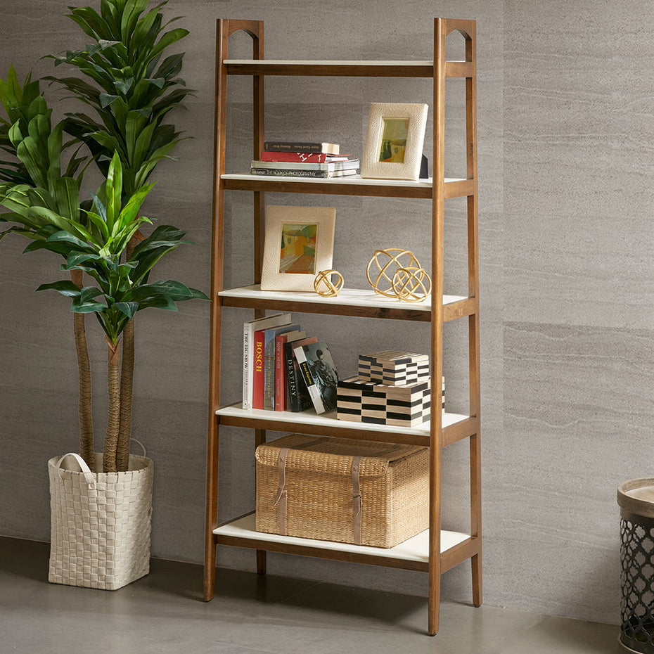 Parker - Shelf / Bookcase - Off-White / Pecan