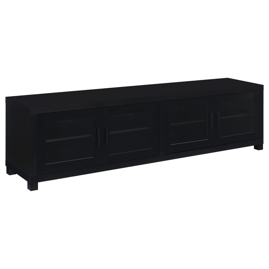 Jupiter - 4 Door Engineered Wood TV Stand - Black by Coaster Fine Furniture | Bel Furniture