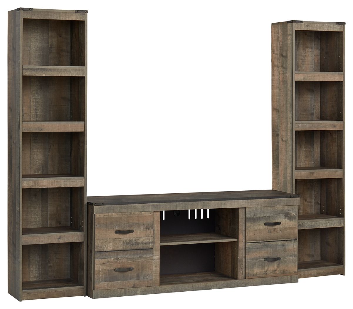 Trinell - Brown - 3-Piece Entertainment Center by Signature Design by Ashley® | Bel Furniture