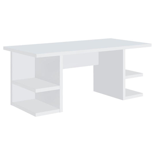 Alice - 4-Shelf Engineered Wood Writing Desk - White by CoasterEssence | Bel Furniture
