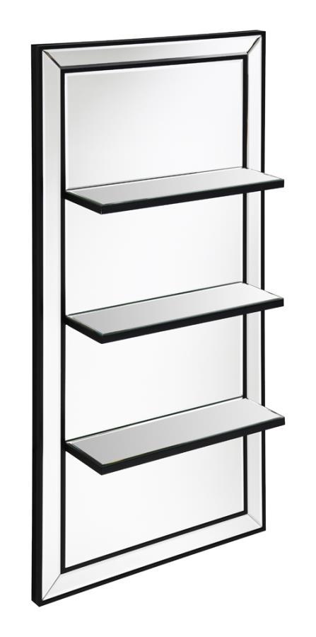 Oriel - Rectangular 3-Shelf Wall Mirror - Silver by CoasterEssence | Bel Furniture