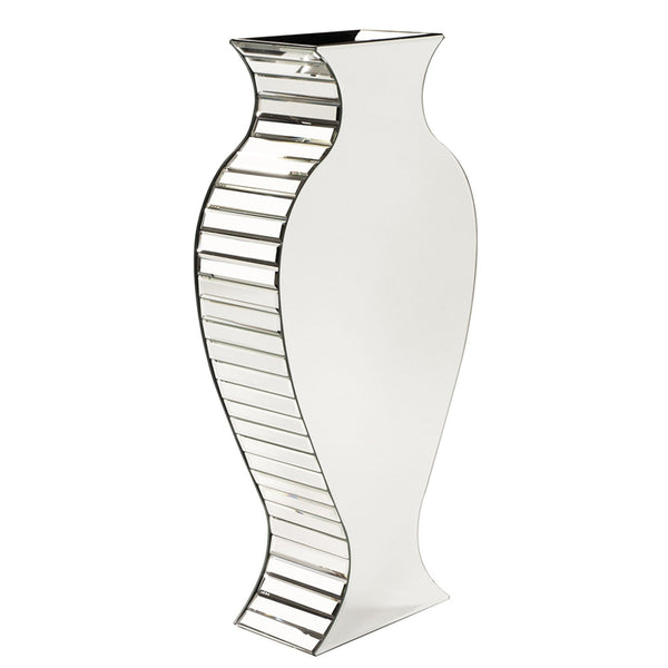Curvy Art Deco Style Vase - Mirrored
