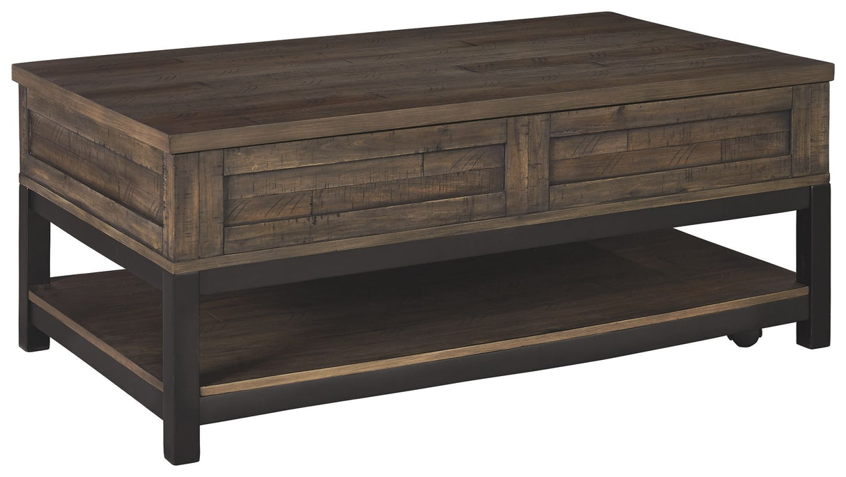 Johurst - Grayish Brown - LIFT TOP COCKTAIL TABLE by Signature Design by Ashley® | Bel Furniture