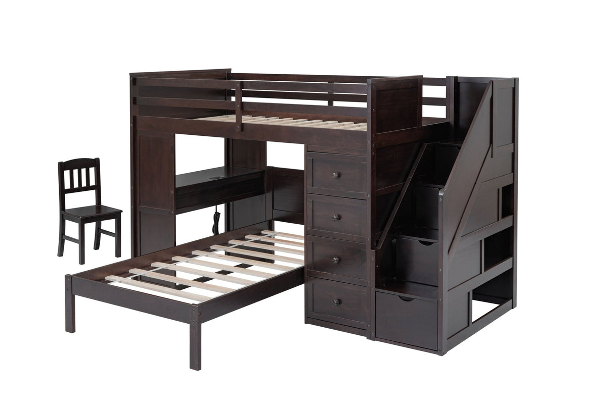 4 PIECE TWIN BUNK BED SET by Mollai Collections | Bel Furniture