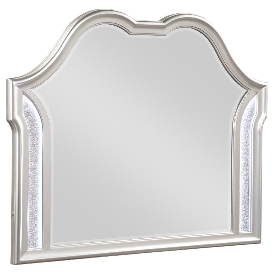 Evangeline - Dresser Mirror - Silver Oak by CoasterElevations | Bel Furniture