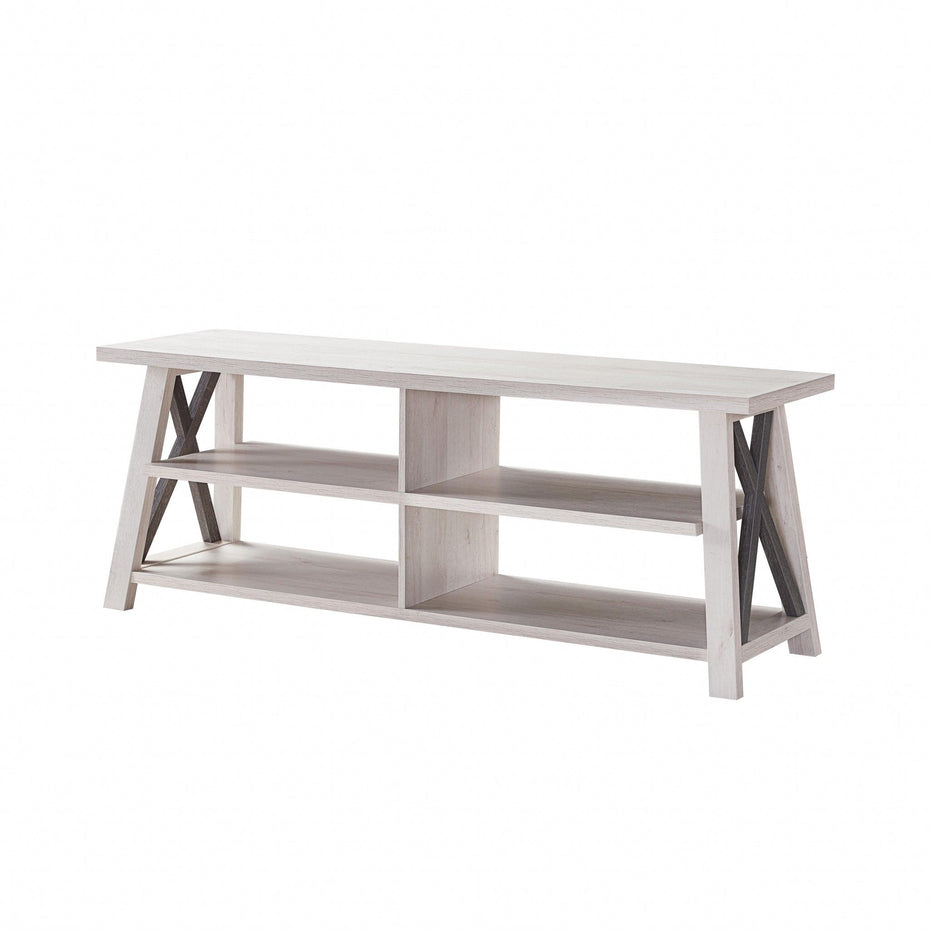 Contemporary TV Stand - White And Gray