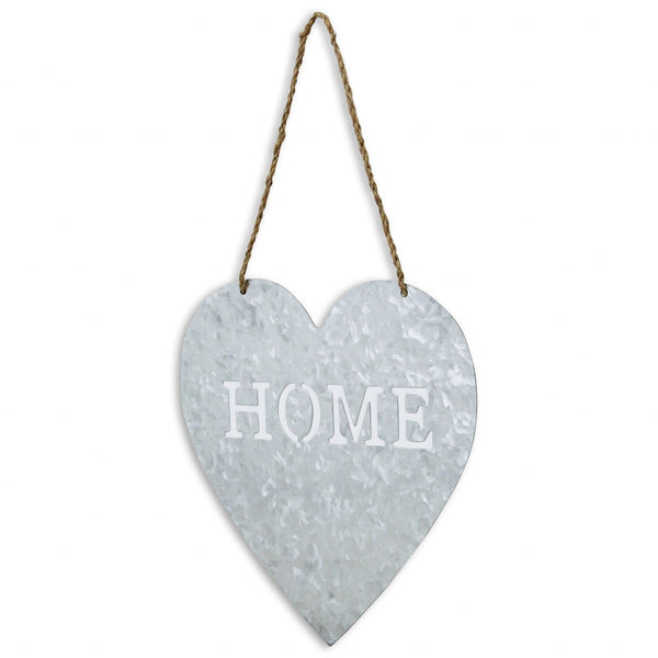 Home Galvanized Cut Out Metal Wall Decor - Gray