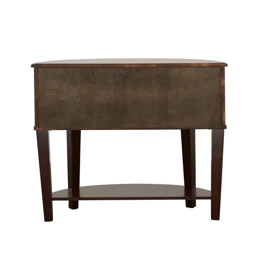 Diane - 2-Drawer Demilune Shape Console Table - Cappuccino