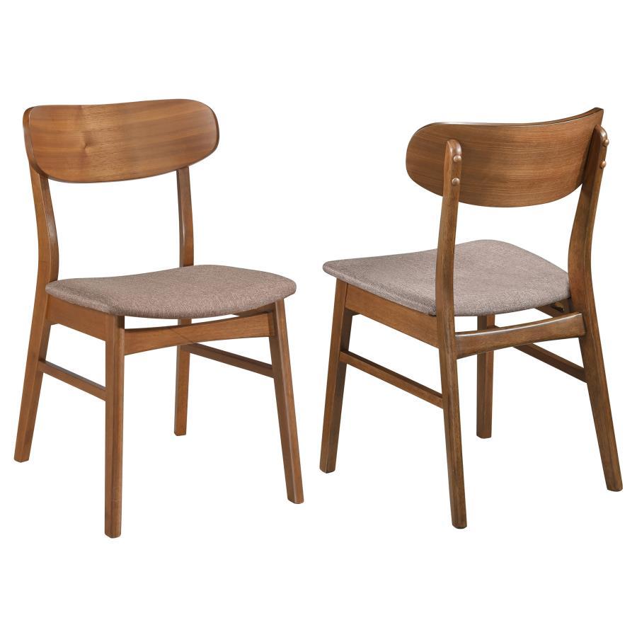Dortch - Dining Side Chair (Set of 2) - Walnut And Brown by Coaster Fine Furniture | Bel Furniture