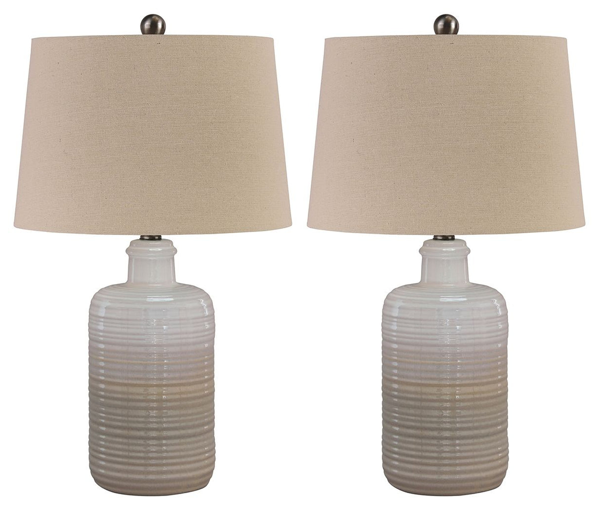 Marnina - Table Lamp Light Brown 2 Pieces by Signature Design by Ashley® | Bel Furniture