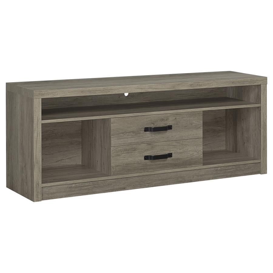 Burke - 2-Drawer Engineered Wood TV Stand - Gray Driftwood by CoasterEssence | Bel Furniture