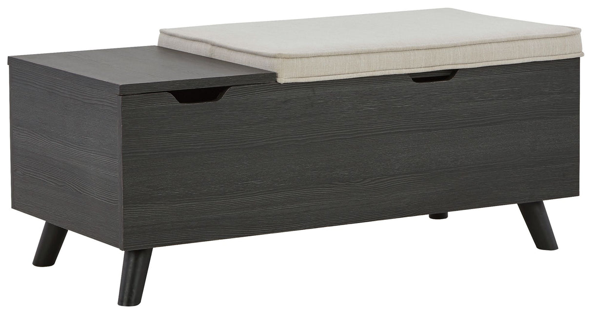 Yarlow - Dark Gray - Storage Bench by Signature Design by Ashley® | Bel Furniture