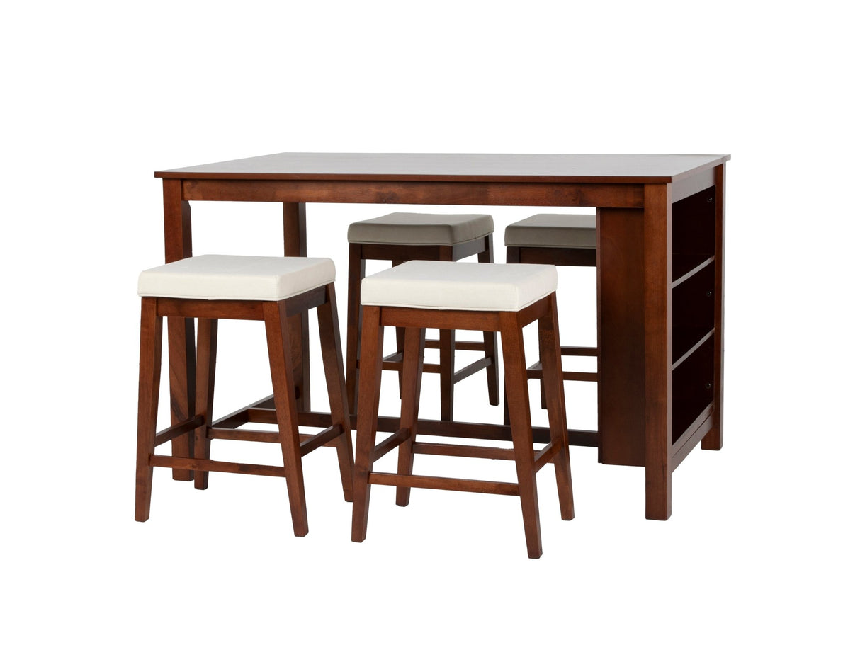 5 Piece Counter Height Dining Room Set by Mollai Collections | Bel Furniture