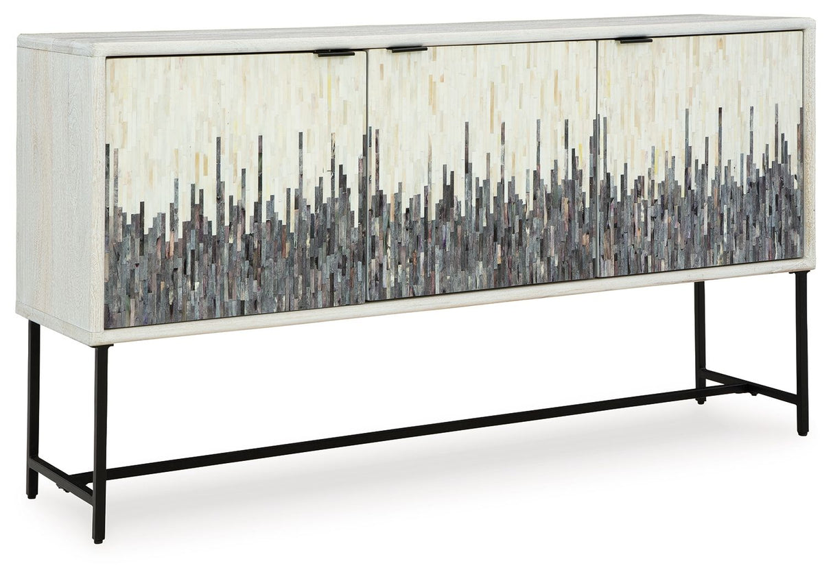 Freyton - White / Gray - Accent Cabinet by Signature Design by Ashley® | Bel Furniture