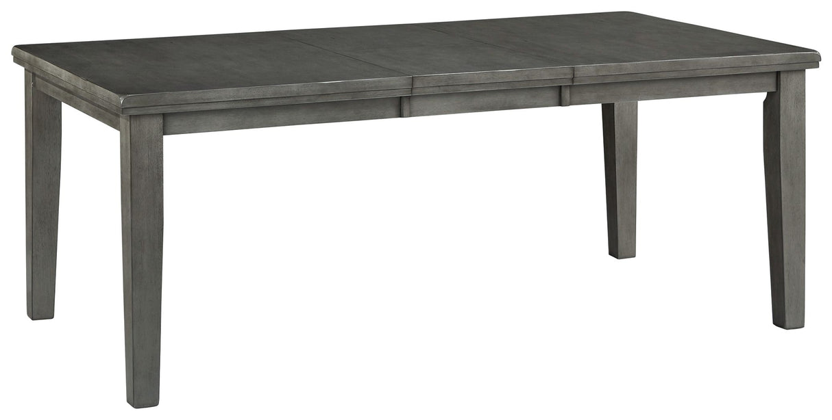 Hallanden - Gray - Rectangular Dining Room Butterfly Extension Table by Signature Design by Ashley® | Bel Furniture