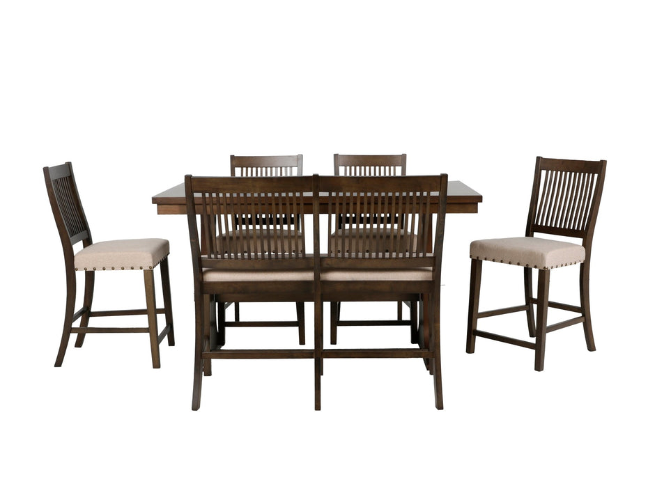 6 Piece Counter Height Dining Room Set - BEL Furniture