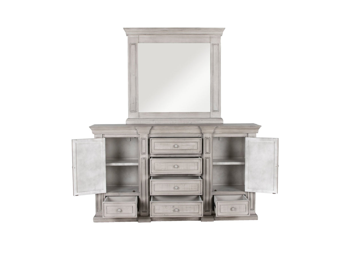 6-Piece Gray Panel Bedroom Set - Queen by Mollai Collections | Bel Furniture