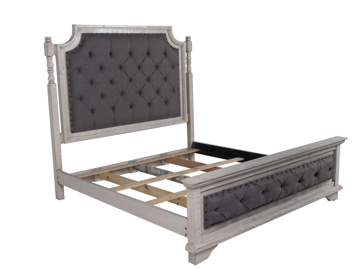 Charles-Nero White 6 PIECE QUEEN BEDROOM SET by Mollai Collections | Bel Furniture
