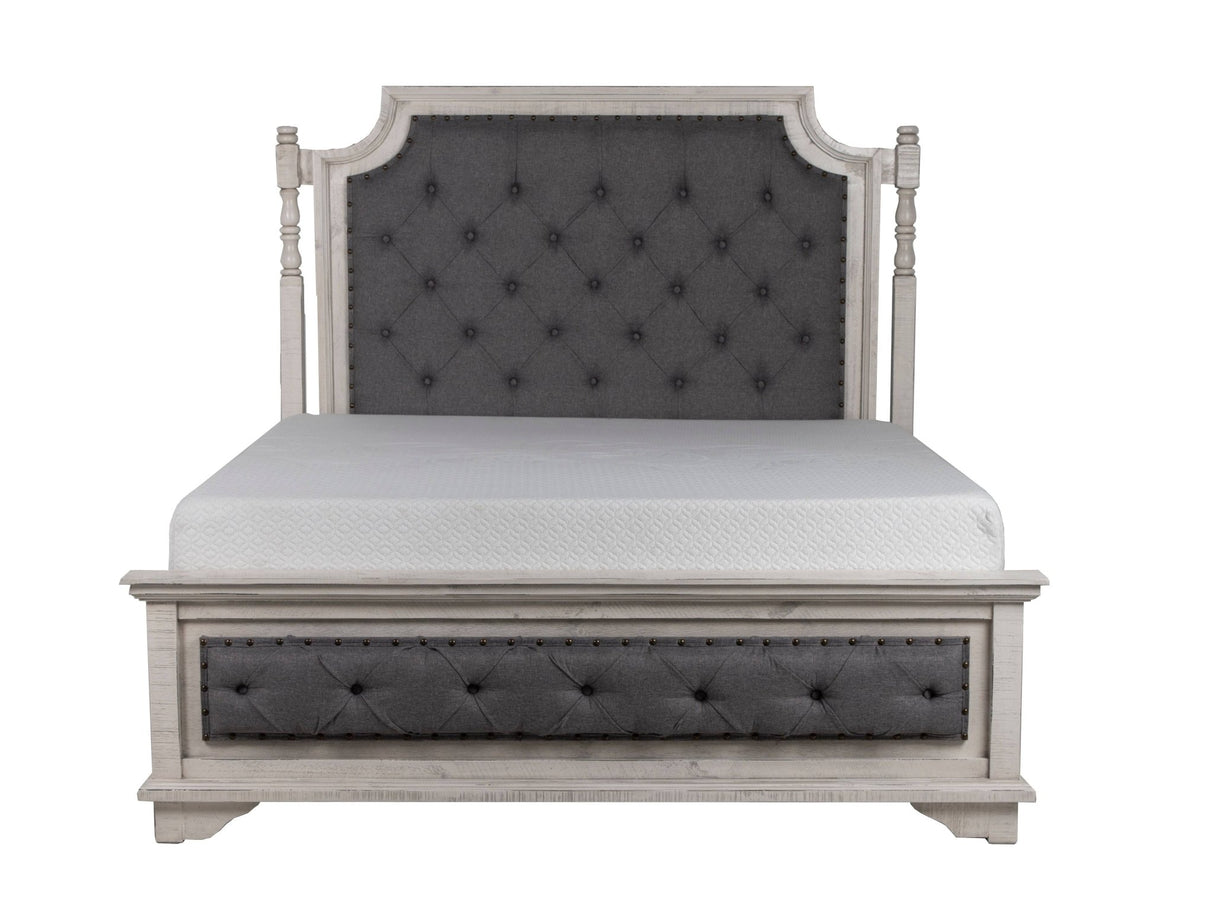 Charles-Nero White 6 PIECE QUEEN BEDROOM SET by Mollai Collections | Bel Furniture